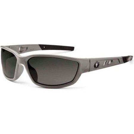 ERGODYNE Ergodyne® Skullerz® Kvasir Safety Glasses, Smoke Lens, Matte Gray Frame 53130